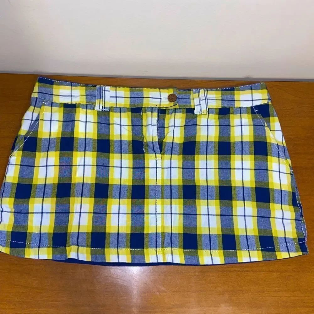 Reversible button cotton skirt  